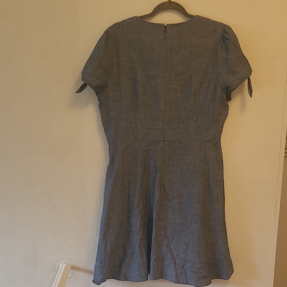 J. Crew Blue V-Neck Mini Dress - Picture 11 of 12